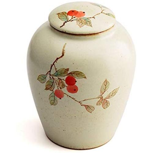 Keramik-Behälter für den Haushalt, Zucker, Salz, Tee – Küchen-Dekorationsbehälter, dekorative Accessoires, Geschenke (Farbe: Natur, Größe: 7,5 x 7,5 x 11,5 cm)