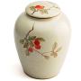 Keramik-Behälter für den Haushalt, Zucker, Salz, Tee – Küchen-Dekorationsbehälter, dekorative Accessoires, Geschenke (Farbe: Natur, Größe: 7,5 x 7,5 x 11,5 cm)