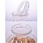 HOUSIYU Candy Jar Glass Fresh-Keeping Sealed Cans, Suitable for Home Kitchen, Dried Fruit, Grain Storage Tank, Bathroom Accessories, Storage Container, 750ml+750ml+1300ml