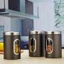 Jars & Boxes - 3pcs Stainless Steel Storage Tank Grade Fresh Keeping Sealed Tea Coffee Canisters Box Creatives - Jars Boxes Bottles Jars Boxes Ceramic Caddy Storage Steel Canister Grain Snack