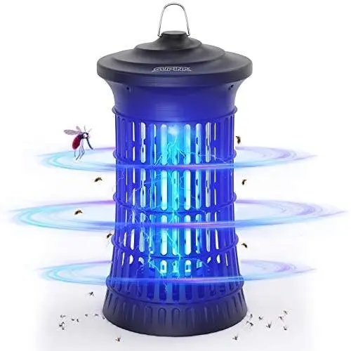 Supink Mückenwender für Drinnen & Draußen, elektrischer Mücken- und Insektenvernichter Lampe (4200V Hochleistung), wasserdichte Mückenfallen mit 18W Glühbirne für Zuhause, Garten, Hof, Terrasse, Schlafzimmer