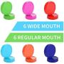 Autobestown Plastic Seal Lids 12/16 PCS, Glass Jar Storage Stretch Lid Kitchen Sealing Lid
