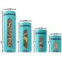 Venoly Dry Food Storage Containers with Lids (4 Piece Set) Airtight Freshness Seal, See-Through Glass Canister | BPA-Free, Food-Grade Safe | Kitchen Pantry & Countertop Storage (Turquoise) Venoly Dry Food Storage Containers with Lids (4 Piece Set) Airtight Freshness Seal, See-Through Glass Canister | BPA-Free, Food-Grade Safe | Kitchen Pantry & Countertop Storage (Turquoise)
