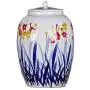 Airtight Food Storage Containers with Lids Large Ceramic Porcelain Food Storage Canisters Jars,Hand Drawn Pattern,Kitchen Decor,Pantry Organization and Storage for Flour Sugar Coffee Cereals 25L Blue