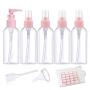 Spray Bottle Travel Bottles Size Set Refillable Plastic Sprayer Fine Mist Empty Bottles for Travel Liquid Containers with Funnels and Labels Leak Proof Toiletry Accessories