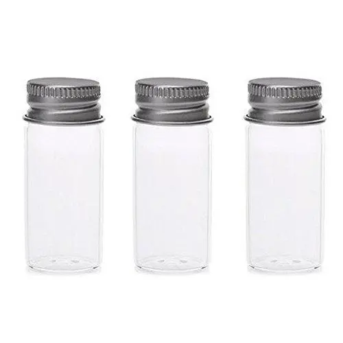 6 PCS Klare Glas Leere Essentiellen Ölsiebchen Kosmetik Cremes Lagerbehälter Flüssigkeit Probenbehälter mit Aluminium Schraubverschluss Wunschbehälter (30 ML)