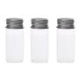 3PCS Clear Glass Empty Essential Oil Tube Cosmetics Creams Storage Liquid Sample Bottle Jar Travel Container With Aluminum Screw Lid Wishing Container (50ML/1.7oz)
