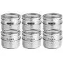 Moligh doll 12pcs/set Clear Lid Magnetic Spice Tin Jar Stainless Steel Spice Sauce Storage Container Jars Kitchen Condiment Holder Houseware Moligh doll 12pcs/set Clear Lid Magnetic Spice Tin Jar Stainless Steel Spice Sauce Storage Container Jars Kitchen Condiment Holder Houseware