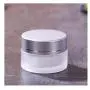 3 bocaux en verre transparent opalescent de 30ml/1oz avec couvercle argenté et revêtement intérieur - récipient vide pour crème, baume à lèvres, lotion - étui de transport portable. 3 bocaux en verre transparent opalescent de 30ml/1oz avec couvercle argenté et revêtement intérieur - récipient vide pour crème, baume à lèvres, lotion - étui de transport portable.