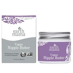 Vegan Nipple Butter Breastfeeding Cream by Earth Mama | Lanolin-free 2-Ounce (3-Pack)