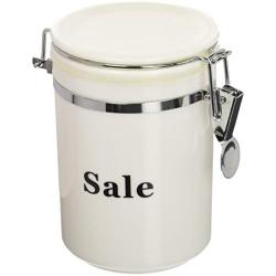 Excelsa Black & White Salt Jar, Plastic, White/Black, 0.72 CL