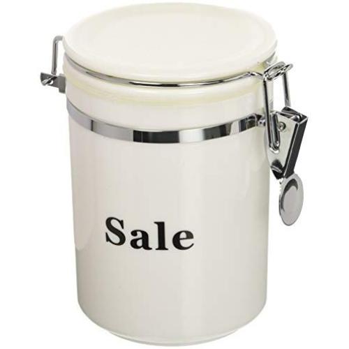 Excelsa Black & White Salt Jar, Plastic, White/Black, 0.72 CL