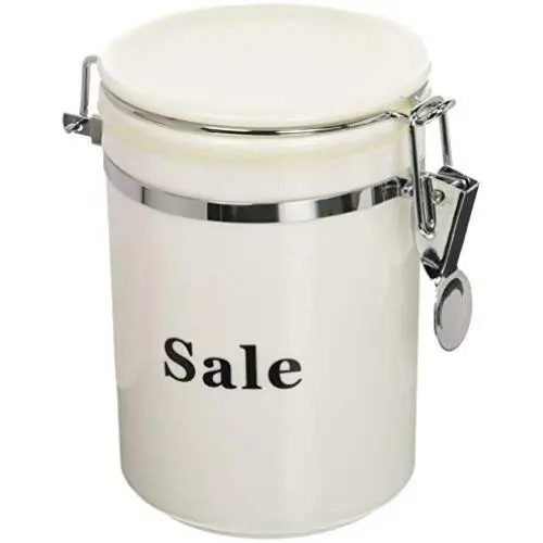 Excelsa Black & White Salt Jar, Plastic, White/Black, 0.72 CL