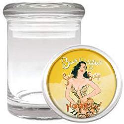 Burlesque Strip Hooray Vintage Poster Medical Odorless Glass Jar