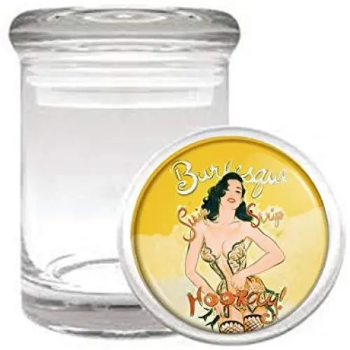 Burlesque Strip Hooray Vintage Poster Medical Odorless Glass Jar Burlesque Strip Hooray Vintage Poster Medical Odorless Glass Jar
