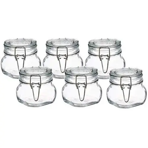 Bormioli Rocco Fido Clear Glass Jar with 85 mm Gasket,0.5 Liter (Pack of 6) (6 Items) Bormioli Rocco Fido Clear Glass Jar with 85 mm Gasket,0.5 Liter (Pack of 6) (6 Items)