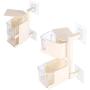 Seasoning Box Sticking Hanging Spice Racks Rotary Pepper Sugar Jar with Cover for Kitchen Condiment Storage (2 Layers)(Beige)