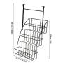 Yosoo Cabinet Spice Rack, Large capacity Coated Iron Wire 3-Tier Elevated Spice Jars Bottles Rack Kitchen Home Storage Shelf Organizer Black