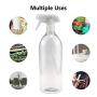 Permotary 2 PCS 32oz/1000ml Plastic Spray Bottle with White Trigger Adjustable Head Sprayer,Empty Durable Leak Off Refillable Spray Bottles Hold Water Oil for Hair,Beauty,Plant,Bathroom,Daily Cleaning