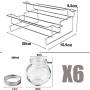 TNKML Glass Cruet Set Glass Storage Jar For Kitchen Barbecue Camping Picnic Seasoning Jar Sugar Bowl Salt Shaker Spice Container