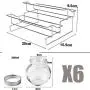 Glasen Cruet-Set für Küche, Grill, Camping, Picknick, Gewürz-Glasbehälter, Zuckerstreuselbehälter, Salzstreuer, Gewürzbehälter