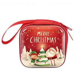 seelive Christmas Tin Box, Candy Cookie Jar Gift Storage Container Holiday Decorative Box handy