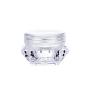 Goege 5 Gram Jar 5ML Clear Empty Plastic Pot Containers Refillable Cosmetic Lotion Diamond Container Screw Cap Lid (50 Pcs)