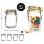 Enkrio Mehrweg-Ziploc-Snack-Beutel, Mason Jar Reißversch-Lebensmittellieferungstaschen für Reisen Camping