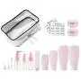 MAGIGO Pink Toiletries Leak Proof Travel Bottle Set (16 Pack), TSA Approved Airline Carry-On with Clear Bags for Women MAGIGO Pink Toiletries Leak Proof Travel Bottle Set (16 Pack), TSA Approved Airline Carry-On with Clear Bags for Women