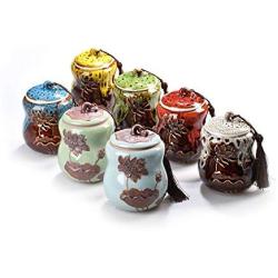 Hot Sale Tea Container Ceramic Sealed Cans Food Storage Jar Spice Sugar Bowl Household Tea Coffee Storage Bottles & Jars,8