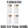 Glass Jars Sealed Cans With Cover Kitchen Food Storage Bottles Spice Jars Candy Storage Banks Tea Box Kitchen Storage Can,Z3 4Pieces
