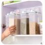 MOMOFULL Hand-held Sealed Jar Rice Barrel With Measuring Cup Moisture-proof Insect-proof Rice Storage Box Bucket Kitchen Cabinet Grain Food Snack Storage Tank