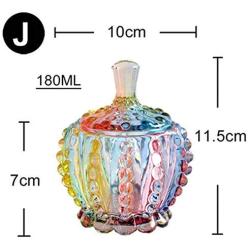 Biscuits Jar Retro Sweet Jars Colorful Glass Storage with Lid, Kitchen Storage Tea Coffee Sugar Sets Biscuits Glass Storage Jars Set of 4