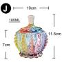 Biscuits Jar Retro Sweet Jars Colorful Glass Storage with Lid, Kitchen Storage Tea Coffee Sugar Sets Biscuits Glass Storage Jars Set of 4