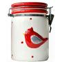 Shelf Floating United States Creative Storage Jar Ceramics Sealed Jar Bird Pattern Candy Dried Fruit Brown Sugar Jar. (Size : L)