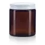 Bocal en Verre Ambre, Rectiligne, 4 oz / 120 ml (6 pack) + Spatules et Étiquettes
