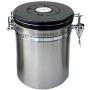 ECLENYES Stainless Steel Breathable Airtight Canister Storage Container - Silver + Black M