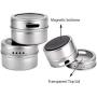 12pcs/6pcs Stainless Steel Spice Jars Set Cans for Herb Salt Pepper Spices Spice Tins Condiment Pot Storage Containers,6pcs