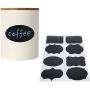TNKML Ceramic Spice Jar Tea Coffee Pot Set 2 Ceramic Sugar Bowl Kitchen Dry Food Spice Storage Jar With Bamboo Cover 800Ml Spice Container