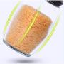 DUDDP Storage Spice lar set Reusable Jar Kitchen Seasoning Jar Set of 6,Home Glass Pepper Bottle with Hole,Salt Shaker,Rotary Glass Cruet Seasoning Jar,Kitchen supplies