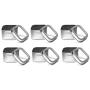 Nakpunar 6 pcs Clear Top Square Tins - 4 oz
