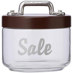 Italo Ottinetti Glass Storage Jars with Hermetic Lid Brown 0.5 Litre Sa, one Size