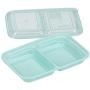 Good Cook 10786 Meal Prep on Fleek, 2 Snack Compartments BPA Free, Microwavable/Dishwasher/Freezer Safe, Blue (2 SETS OF 10)