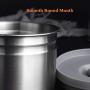 Food Storage Containers Set of 2,Stainless Steel Kitchen Coffee Canister Jars with Airtight Lids,Pantry Organization and Storage for Tea Snacks Sugar (Color : Single)