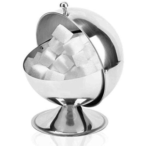 Seasoning Bottle Kitchen Sugar Bowl Stainless Steel Spice Tank Home Container Food Storage With tatable Lid Condiment Jar Spherical