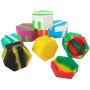 SZBS Silicone Containers jars 10pcs/lot 26ml hexagon shape assorted color container for Dab Oil Silicone Storage Container wax Concentrate Jar Dab Container (10)
