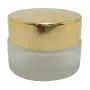 Frost Glass Makeup Cream Jar 20 ml (Shiny Gold Lid) (Pack of 6) Frost Glass Makeup Cream Jar 20 ml (Shiny Gold Lid) (Pack of 6)