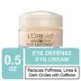 Augencreme zur Reduzierung von Schwellungen, Falten und Augenringen, L’Oréal Paris Skincare Dermo-Expertise Eye Defense Augencreme mit Koffein und Hyaluronsäure Für Alle Hauttypen, 0,5 oz.