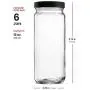 Reise Glas Trinkflasche 16 Unzen [6er Pack] BPA-freie Plastikdeckel, Wiederverwendbare Glasflasche zum Mixen, für Saft, Smoothies, Kombucha, Tee, Milch, Homebrewed Beverage Bottle