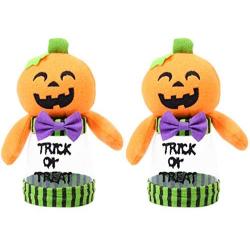 UPKOCH 2pcs Halloween Candy Jars Pumpkin Candy Holders Trick or Treat Box Biscuit Cookie Storage Cases Decorative Bottles for Halloween